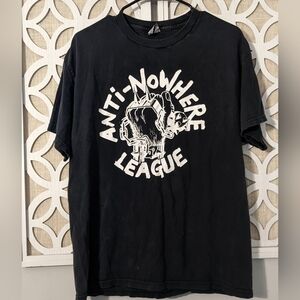 Vintage Anti-Nowhere League Punk Rock Band  T-Shirt Large‎